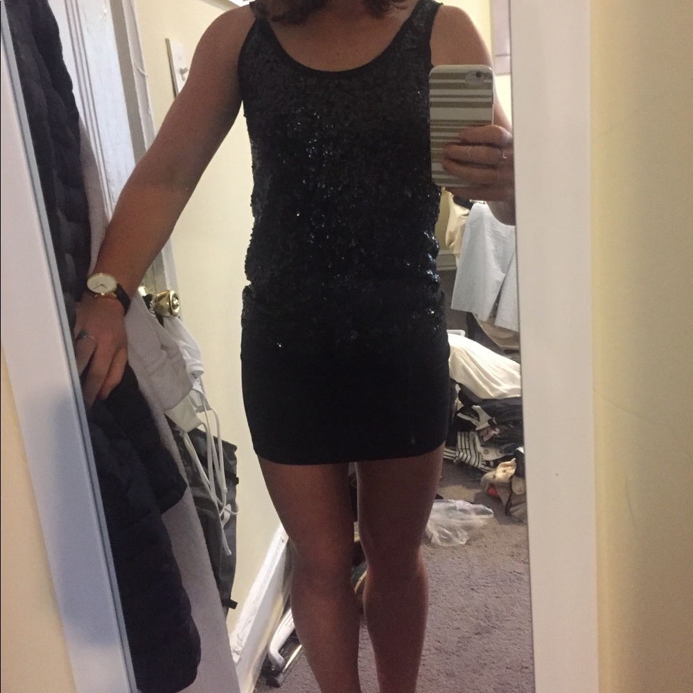 Black mini-skirt